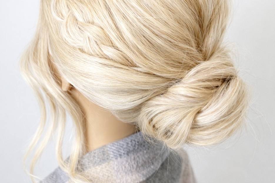 Low bun with braid