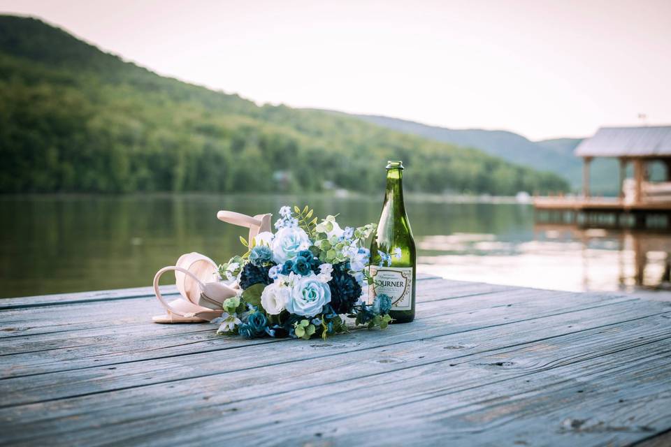 Lake house elopement