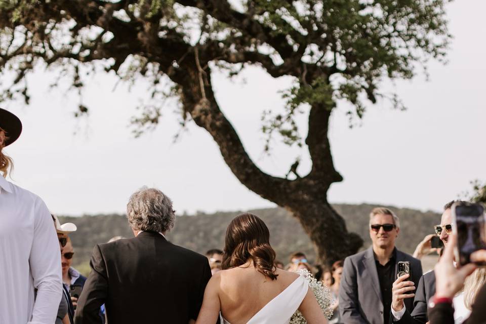 Hill country wedding.