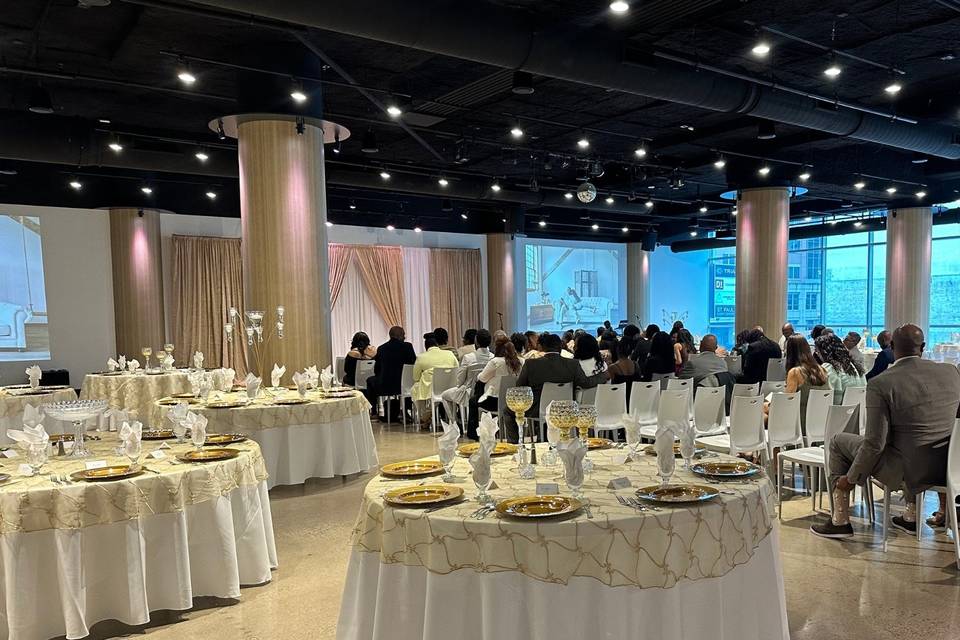 Guests seated for ceremony