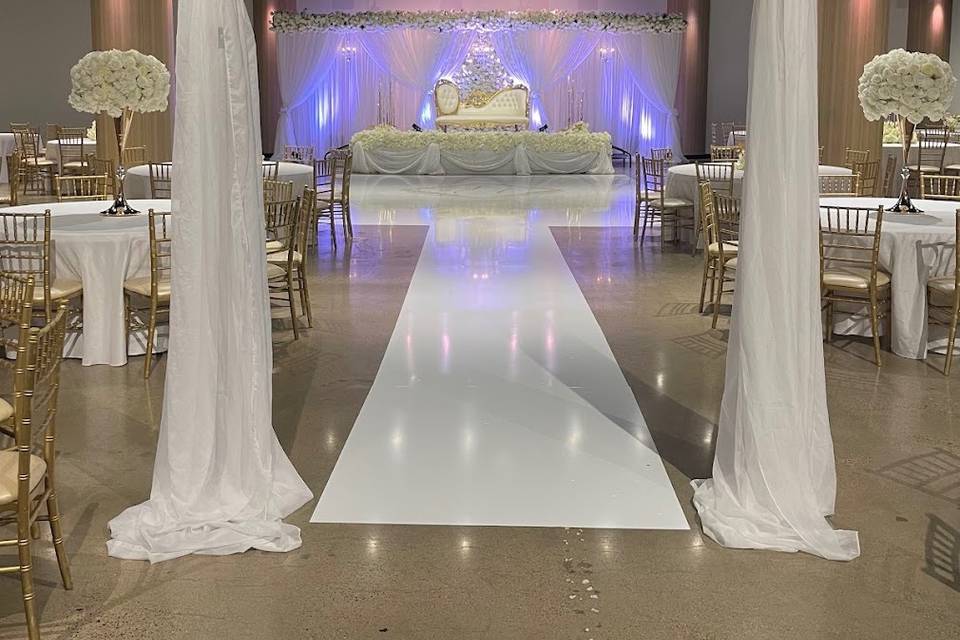 Luxury wedding white purple