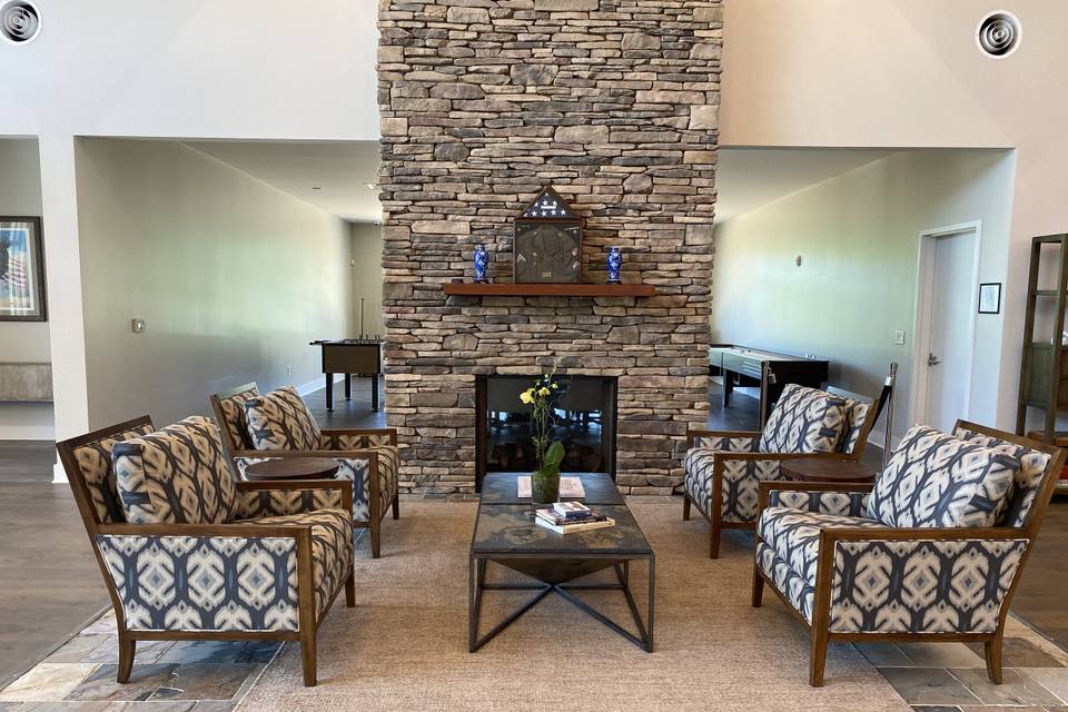 Fireplace in Club Room