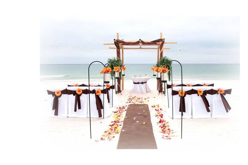 Beachfront wedding