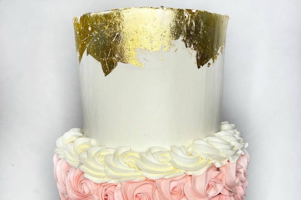 Gold-encrusted cake