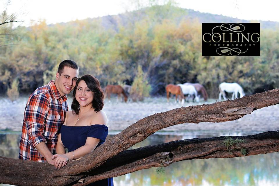 Engagement Session with horses