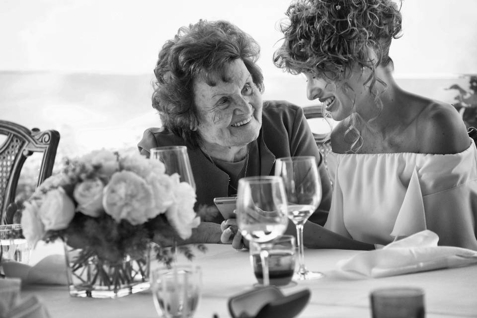 Bride and grandmother