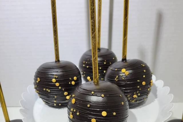 Black and Gold Wedding Apples