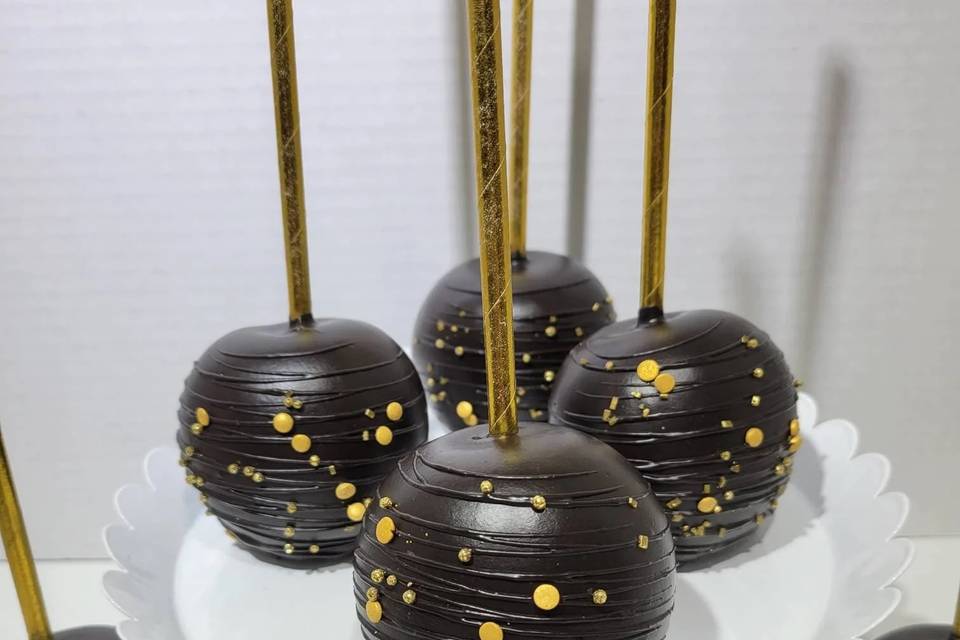 Black and Gold Wedding Apples