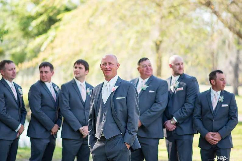 Groom and his groomsmen