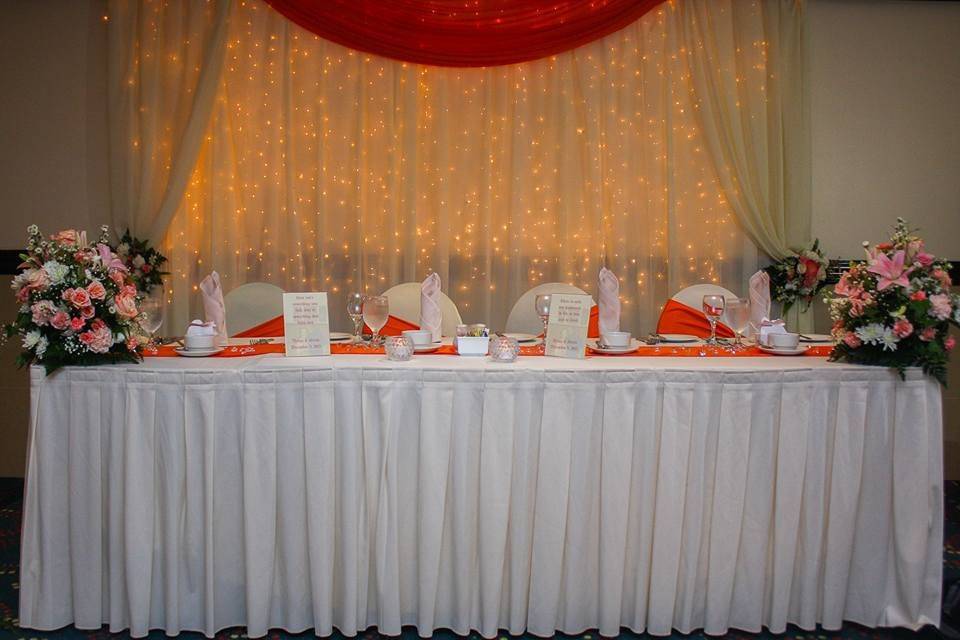 Head table - Exquisite Events Planning and Production