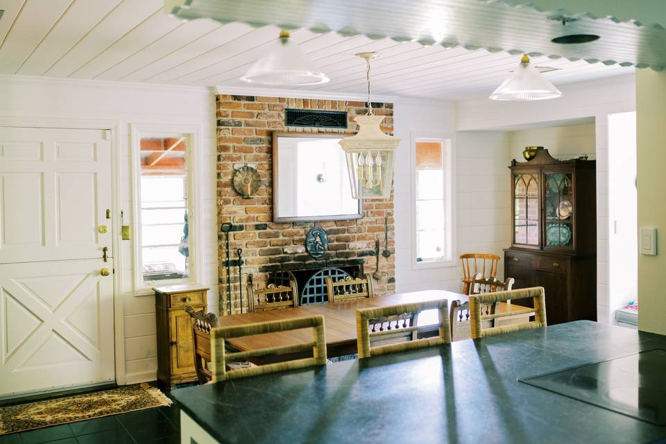 Cozy kitchen for wedding party