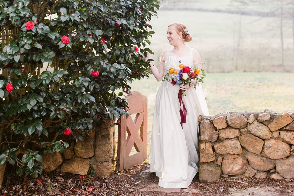 Guest-of-honor standing by tree