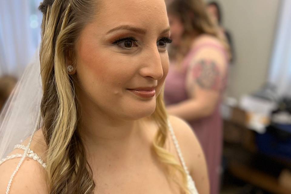 Alex's wedding makeup