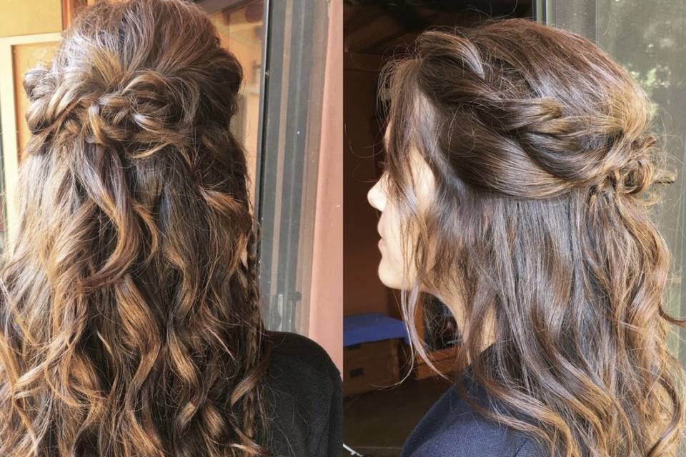 Curled Half up and Half Down
