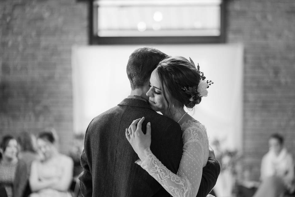 Groom and bride dance