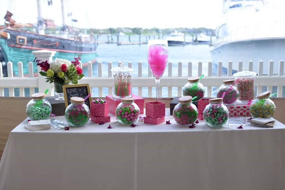 Fun Candy Bar with lots of treats for guests