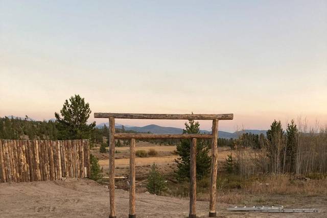 Wedding arch view