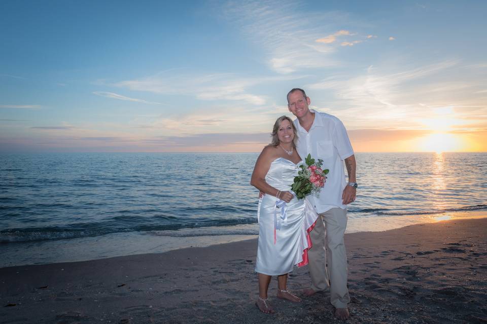 Sunset wedding