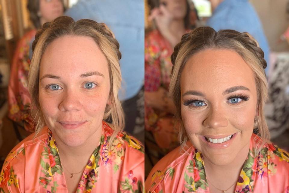 Before and After Bridesmaid