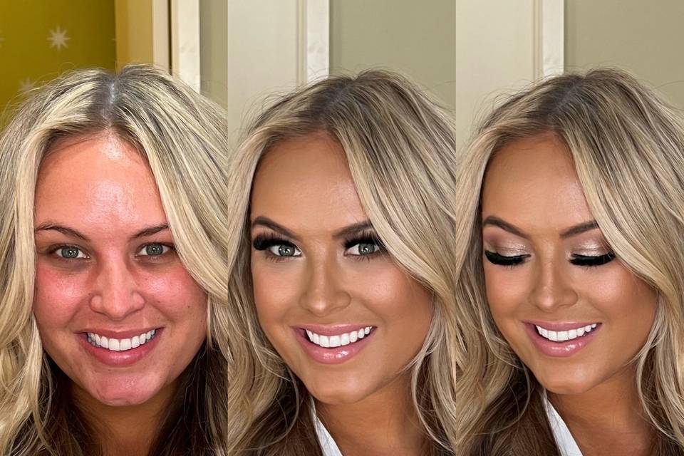 Before and After Bridal Makeup
