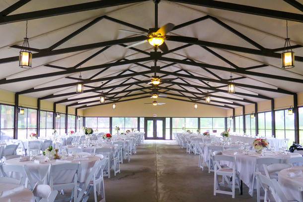 Reception's table setup