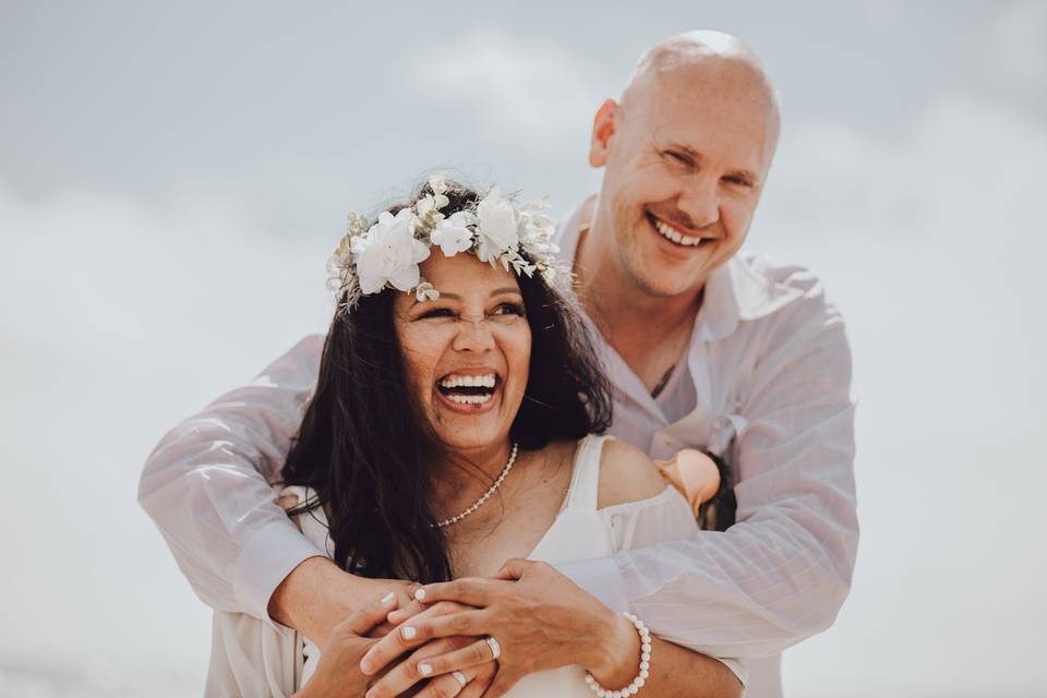 Floral crown bride