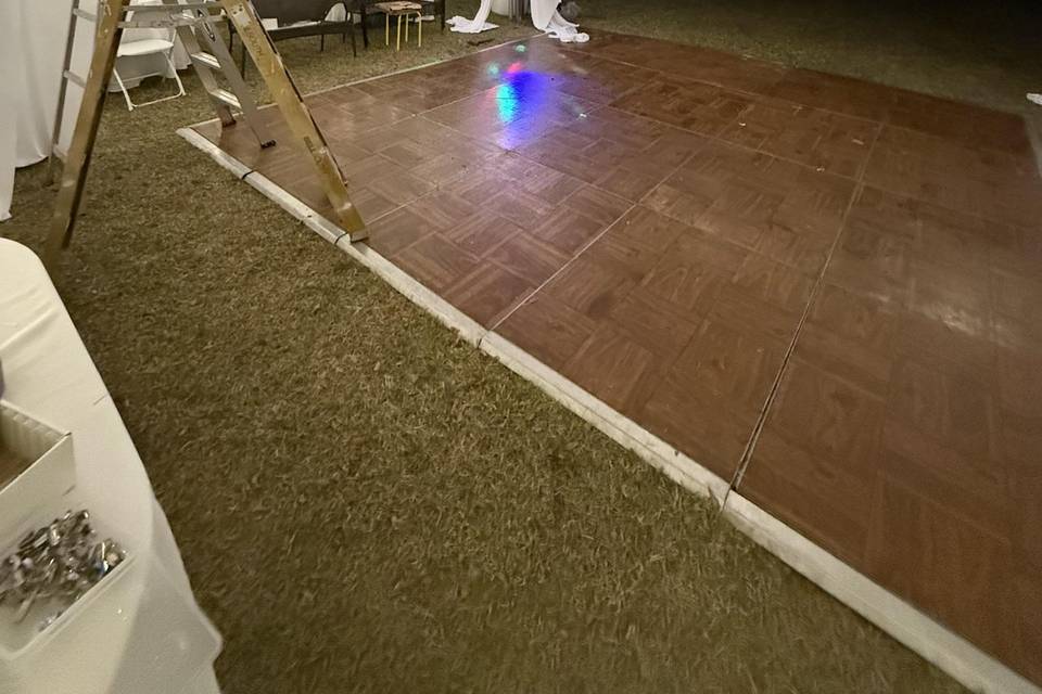 Tent draping & lighting