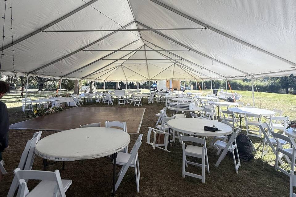 Tent draping