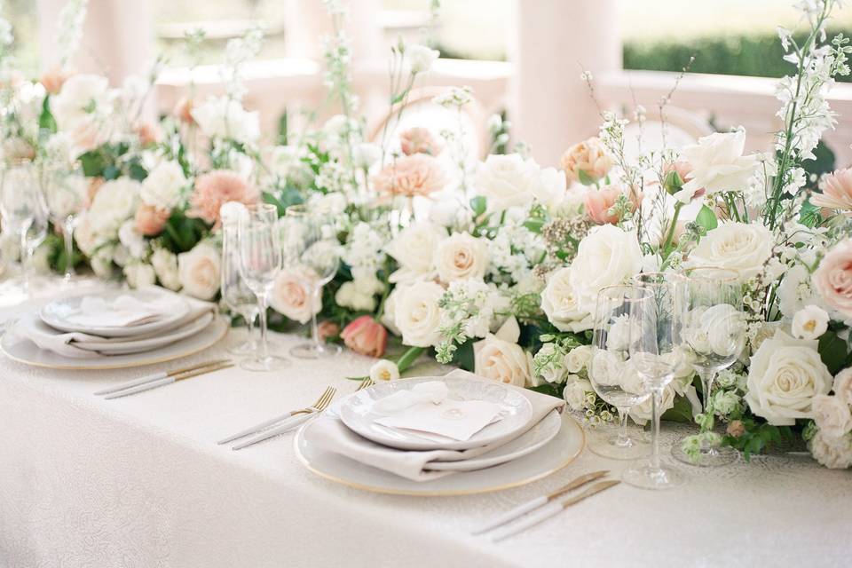 Floral runner, centerpiece