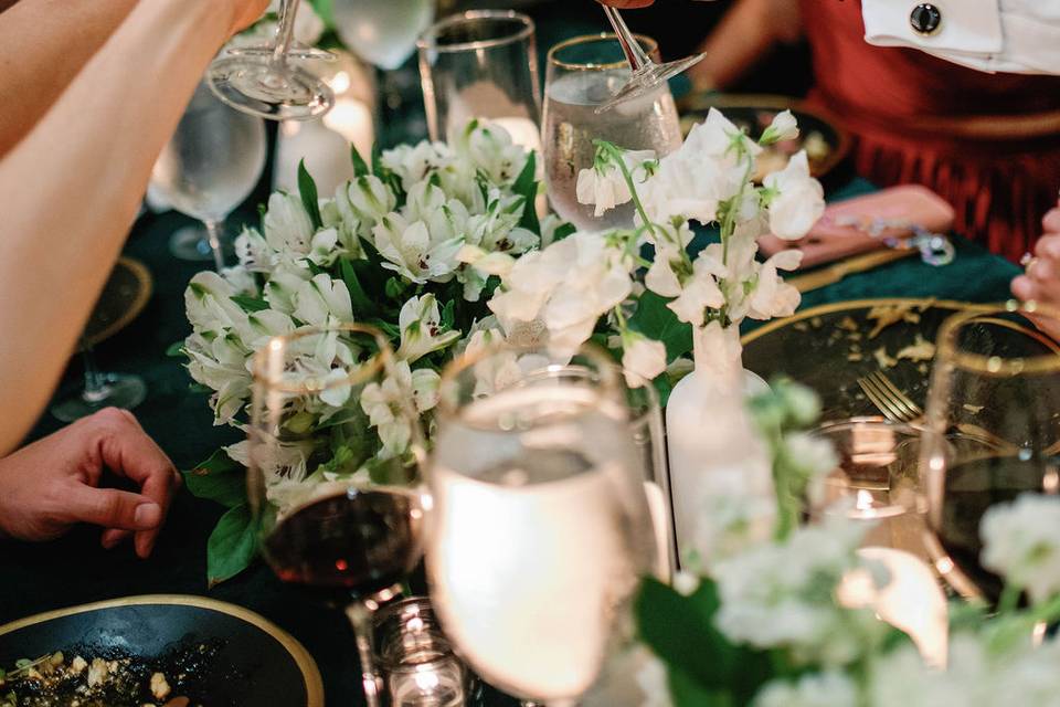 Modern romantic wedding
