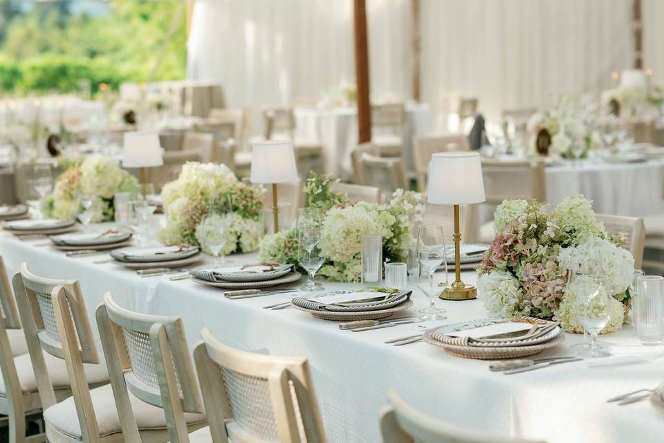 Trendy tent wedding