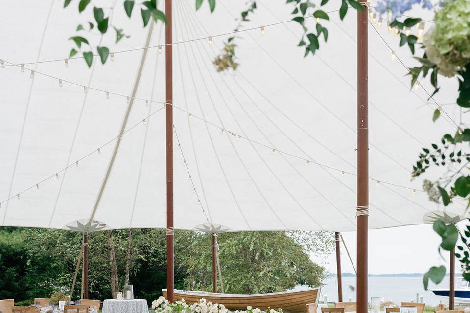 Coastal, waterfront wedding