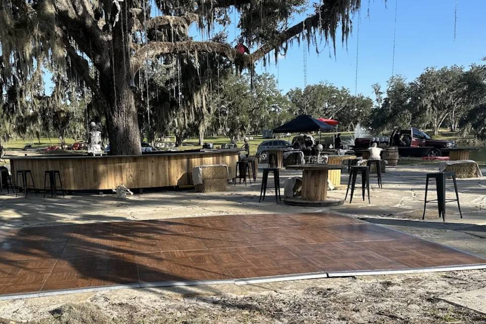 Tent with dance floor