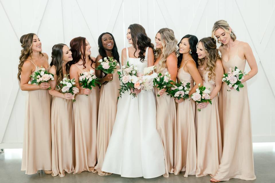 Bridesmaids + Flowers