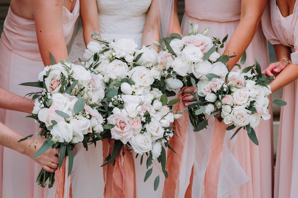 Flowers and ribbons