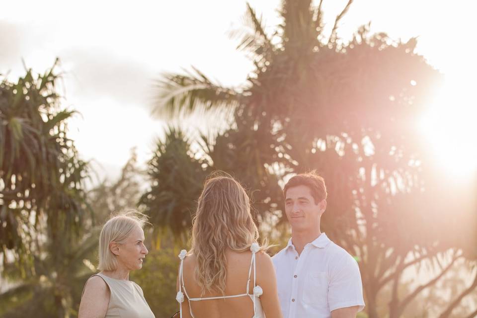 Beach elopement
