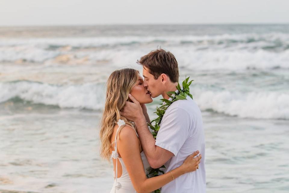 Beach elopement