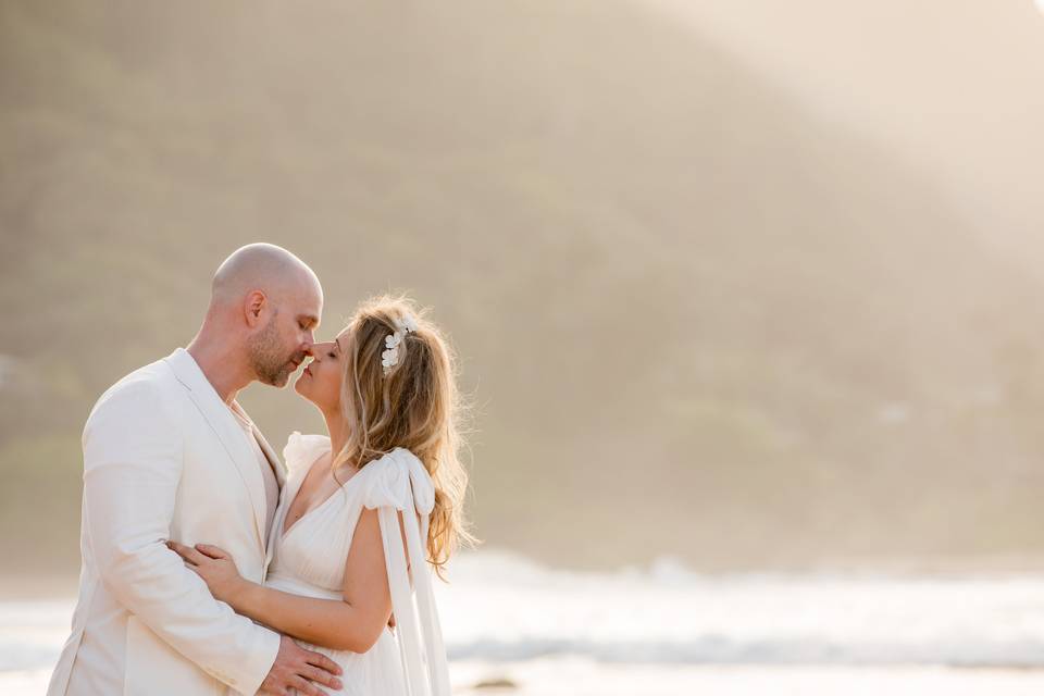 Beach elopement