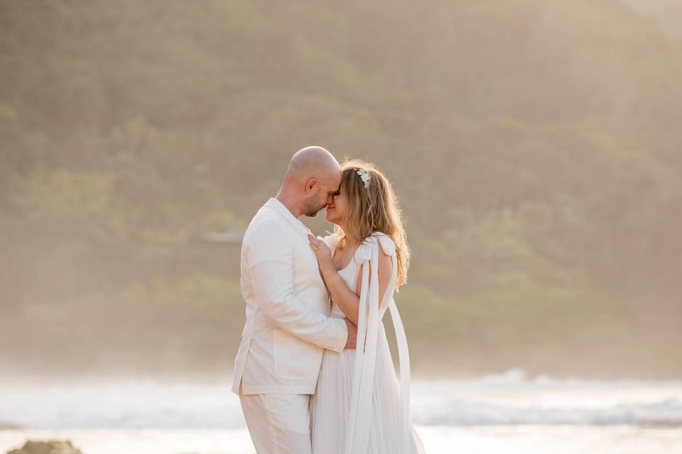Beach elopement