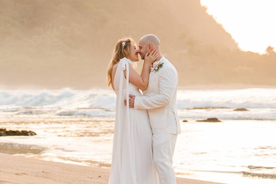 Beach elopement