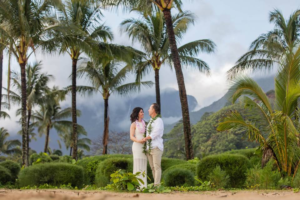 Beach elopement