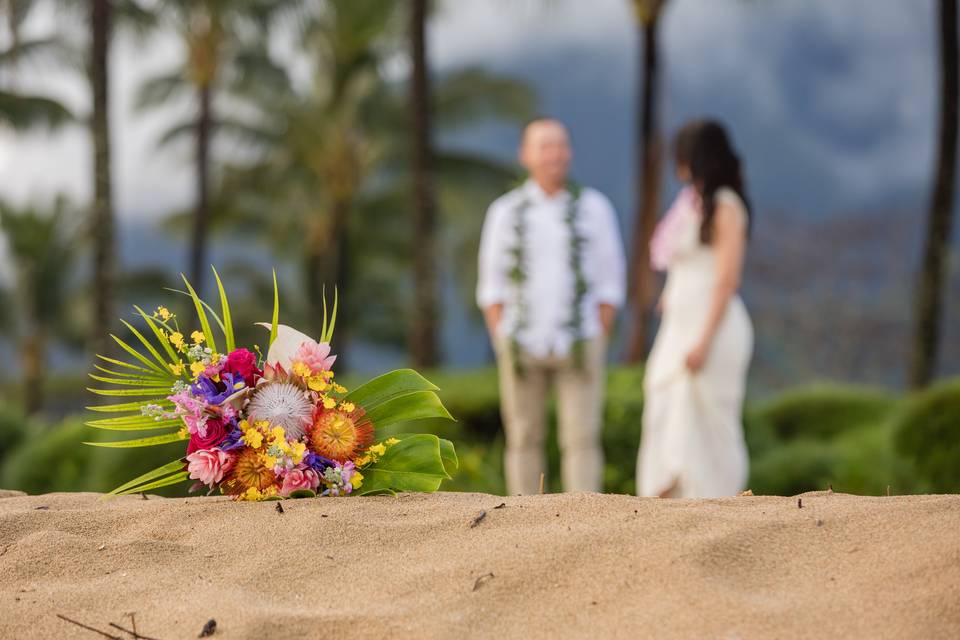 Beach elopement