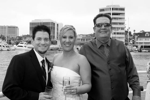 Couple with the wedding DJ