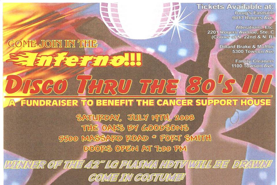 80's Charity Event Flyer