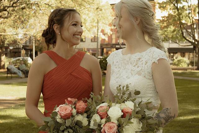 Smiling at each other