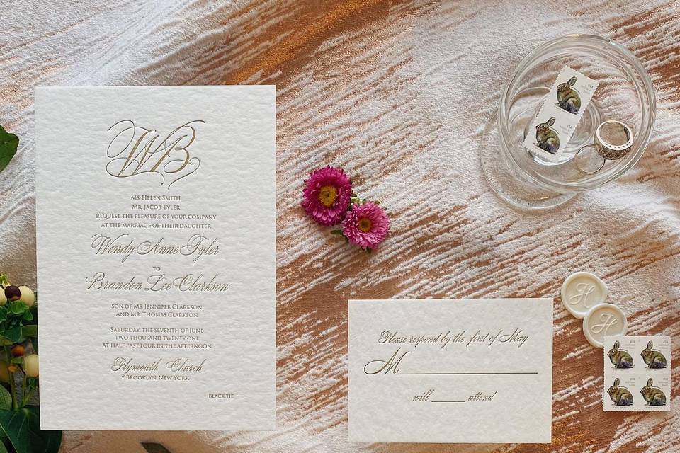 Simple Textured Invite