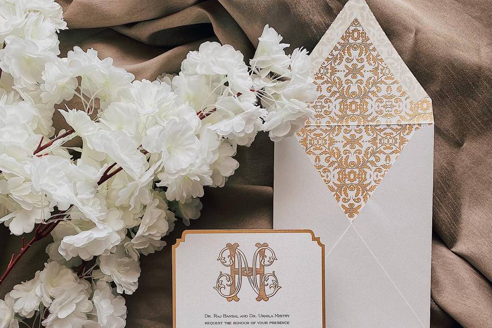 Elegant Monogram Invite