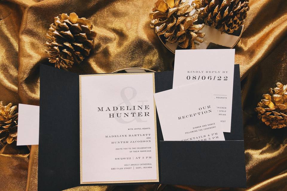 Modern wedding invite