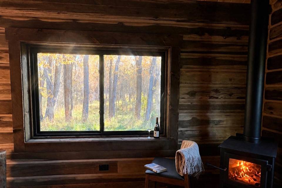 Cabin Fireplace