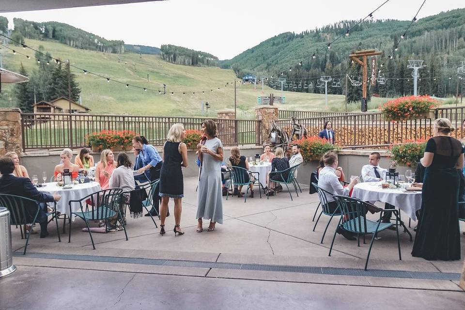 Reception on the patio